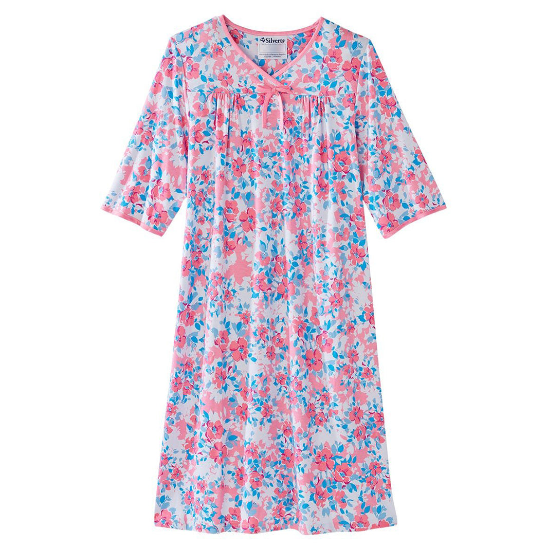 Silverts Women's No Peek Hospital and Home Care Nightgown