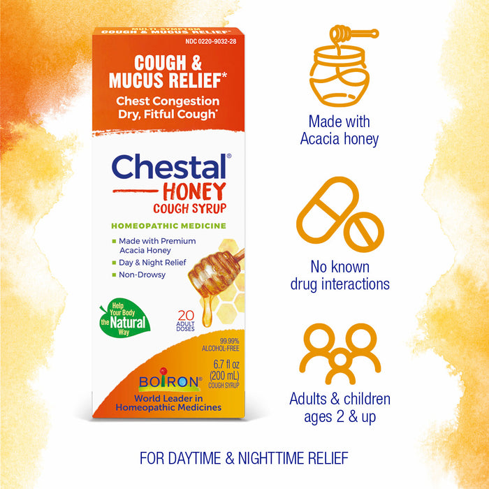 Boiron Chestal Adult Cough & Congestion Honey Cough Syrup