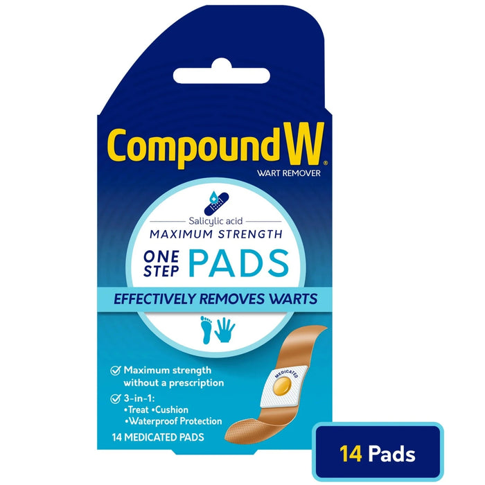 Compound W Maximum Strength One Step Wart Remover Pads