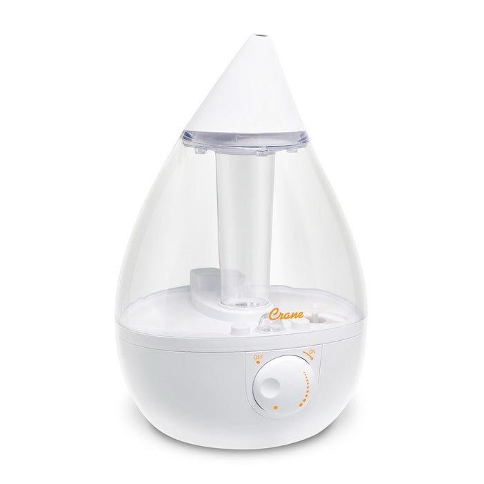 Crane Ultrasonic Drop Cool Mist Humidifier White/Clear - 1 Gallon - Shop Home Med