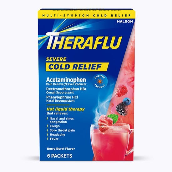 Theraflu Daytime Severe Cold Relief Powder - Berry Burst