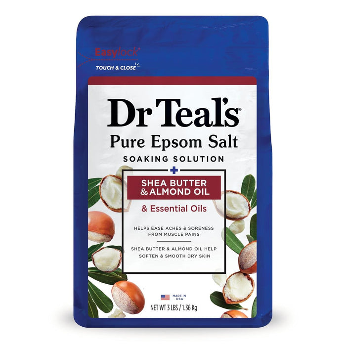 Dr. Teal's Epsom Salt Shea Butter & Almond Oil Soak Solution - 3 Lbs