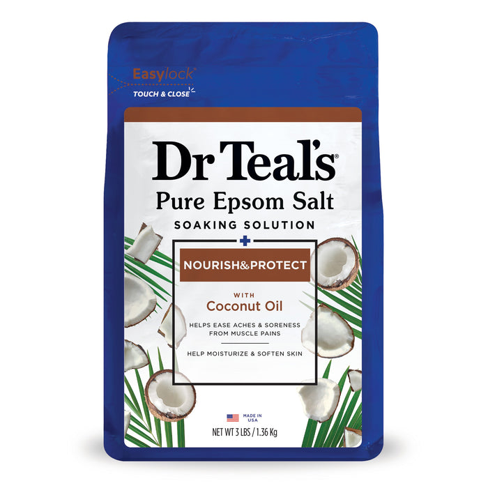 Dr. Teal's Pure Epsom Salt Soak Nourish & Protect with Coconut Oil - 3 Lbs