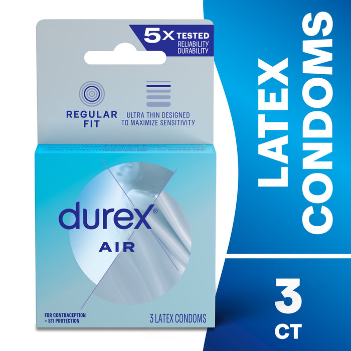 Durex Air Ultra Thin Transparent Natural Rubber Latex Condoms