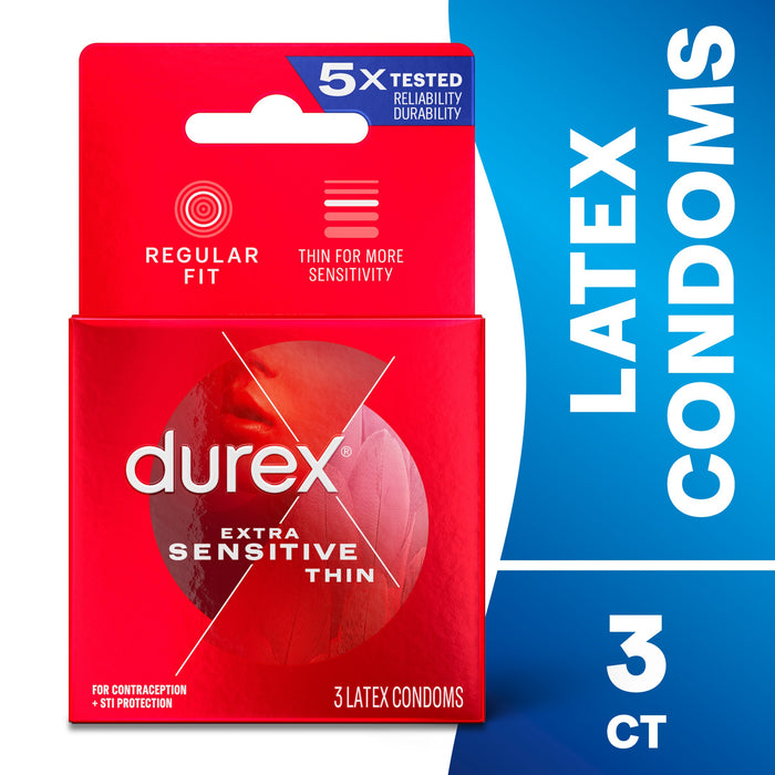 Durex Extra Sensitive Ultra Fine Natural Latex Regular Fit Condoms