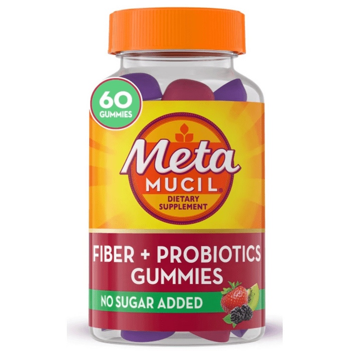 Metamucil Fiber + Probiotics Gummies for Digestive Health -  60 Ct