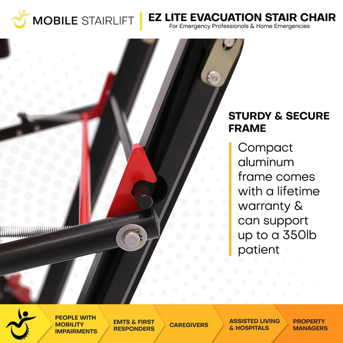 EZ LITE Evacuation Foldable Medical Stair Lift Chair Portable Emergency Transport Stair Chair