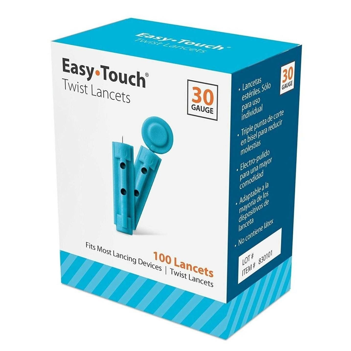 Easy Touch Twist Lancets 30 Gauge 100 Ct — Shop Home Med