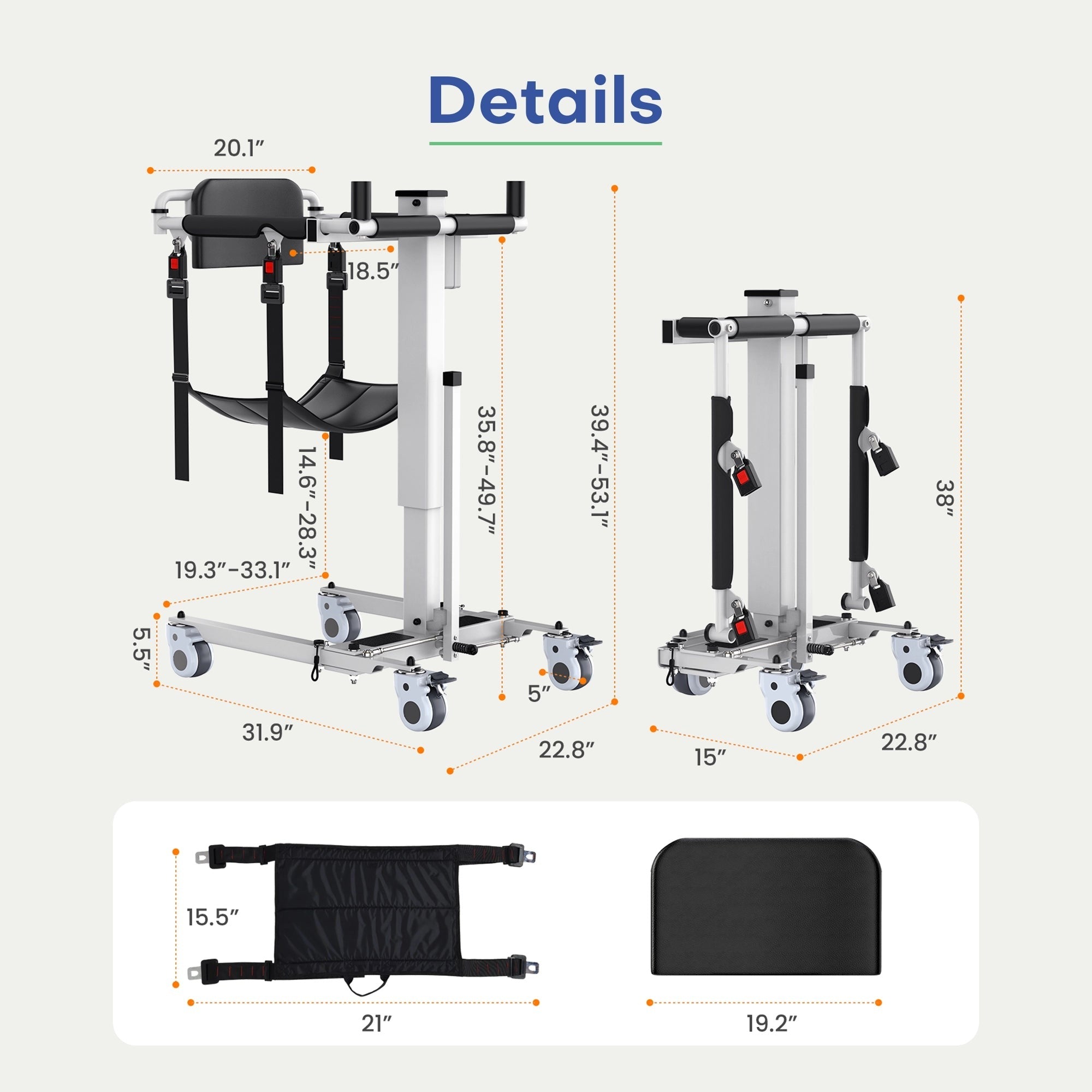 Freedom EveryLift Powered Sling Seat Patient Lift
