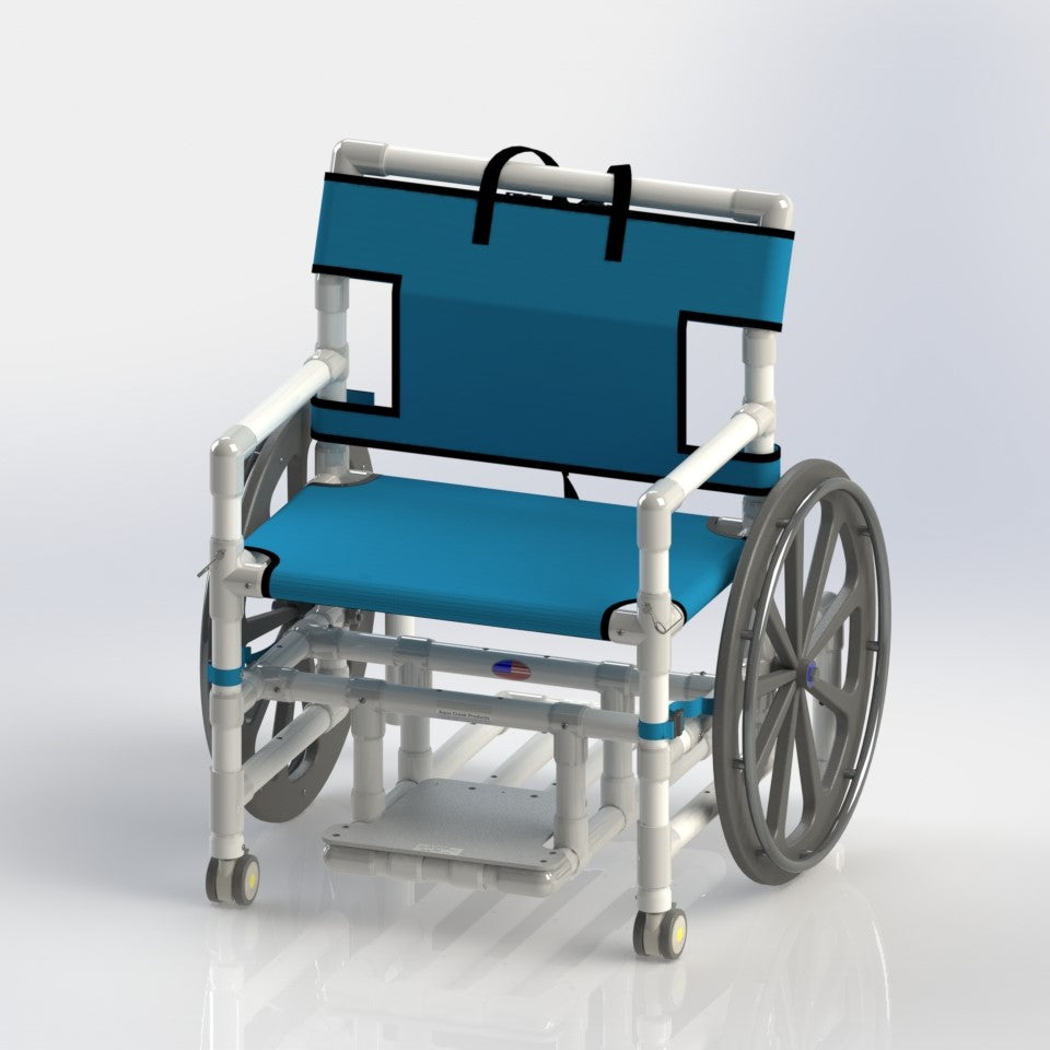 Silla de acceso a la piscina Aqua Creek con asiento de malla