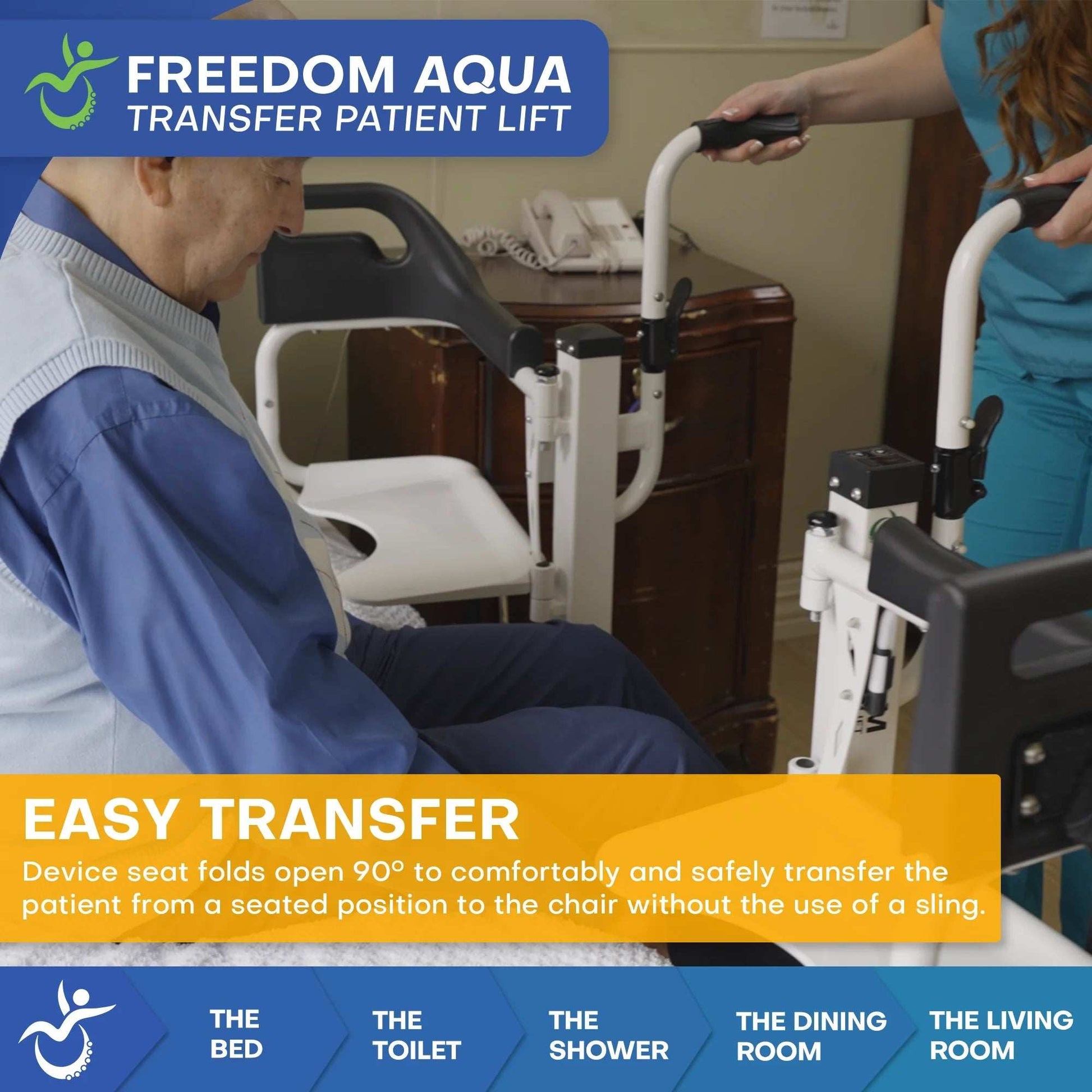 Freedom Aqua Transfer Lift Waterproof with Adjustable Height & Commode