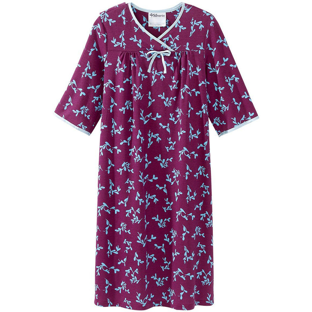 Camisón de hospital y atención domiciliaria Silverts para mujer sin costuras