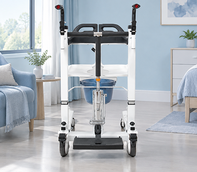 Caregiver helping with a transfer