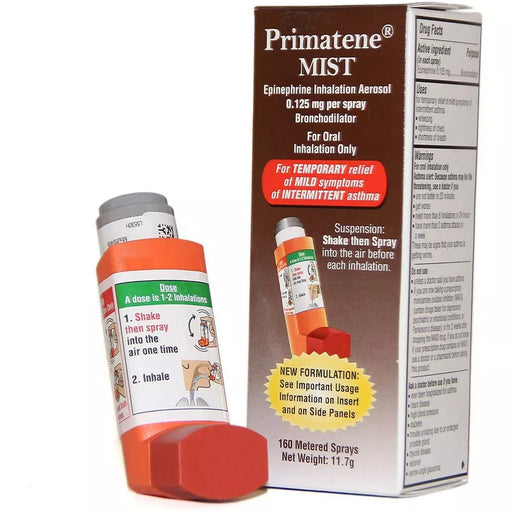 Primatene Mist Asthma Relief Inhaler Epinephrine Bronchodilator