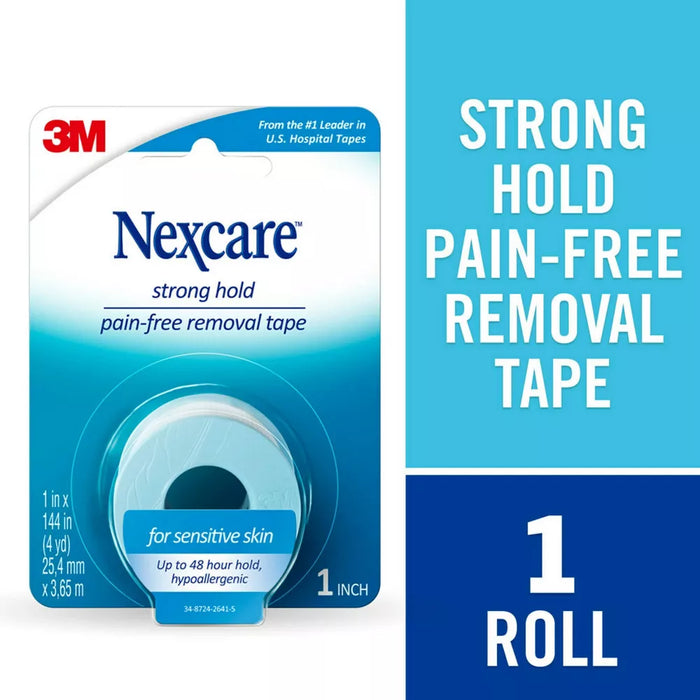 Nexcare Strong Hold Pain-Free Removal Tape - 1 in X 4 Yds 1 Roll