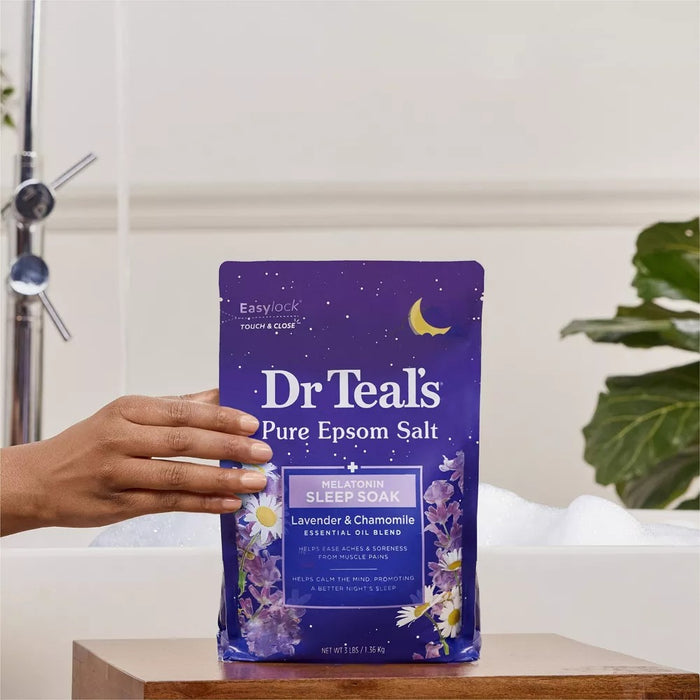 Dr. Teal's Pure Epsom Salt Sleep Soak with Melatonin - 3 lbs