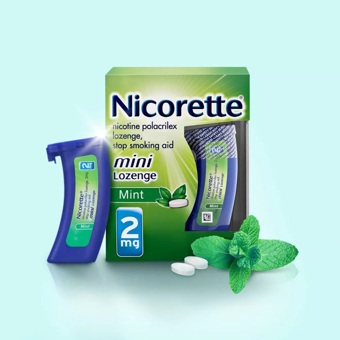 Nicorette 2mg Mini Lozenge Stop Smoking Aid - Mint