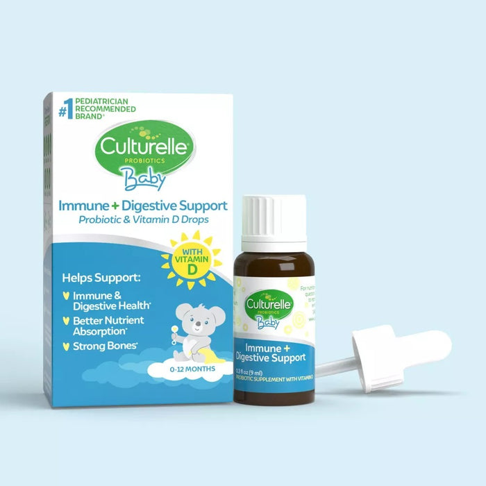 Culturelle Baby Immune + Digestive Support Probiotic Drops For Infants & Newborns - 0.3 fl oz