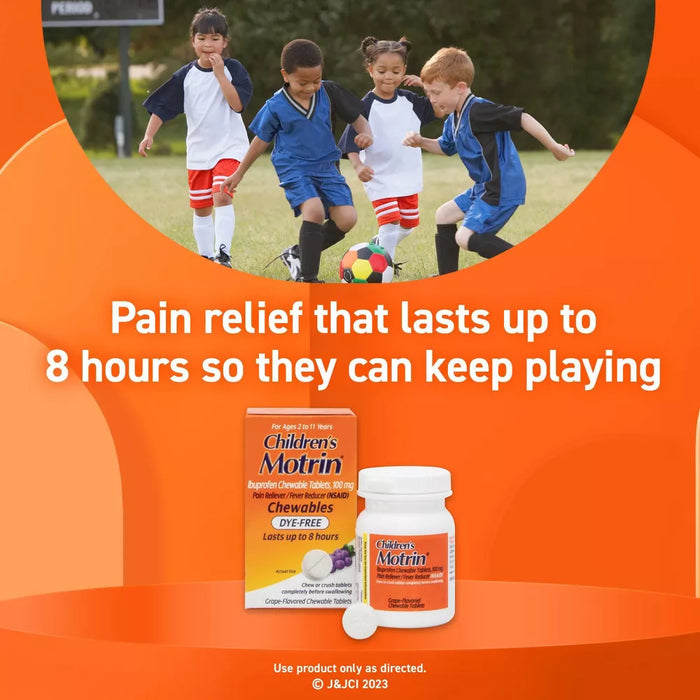 Motrin Children's Ibuprofen Chewables Pain & Fever Relief -24 Ct