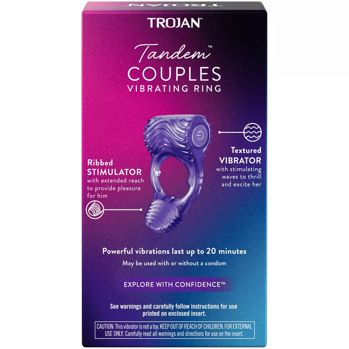 Trojan Tandem Couples Vibrating Ring