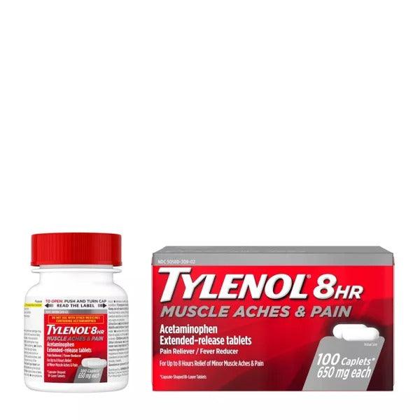 Tylenol 8 Hour Muscle Aches & Pain Acetaminophen Caplets  - 100 Ct