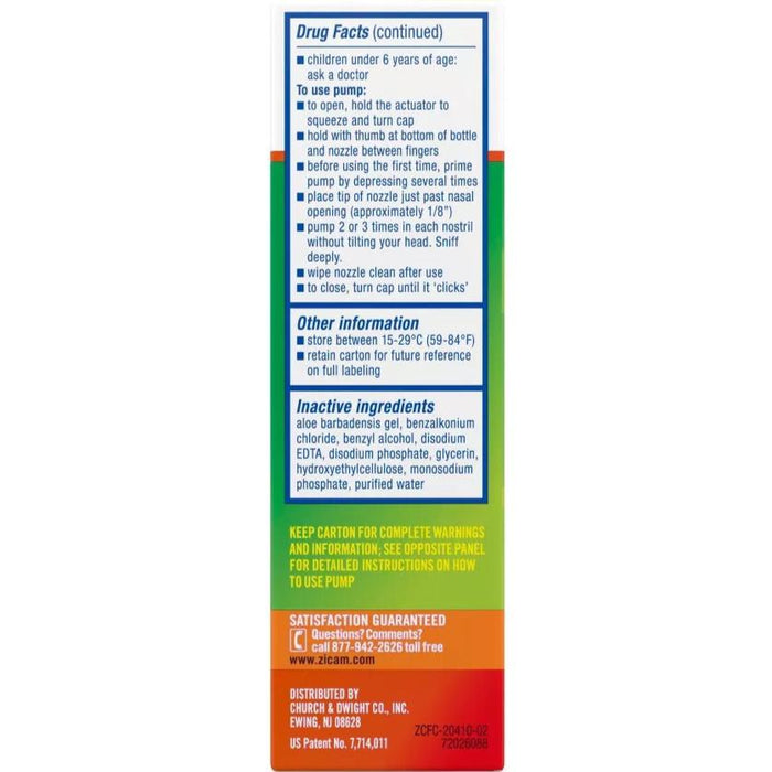 Zicam Extreme Congestion Relief No-Drip Nasal Spray - Soothing Aloe Vera