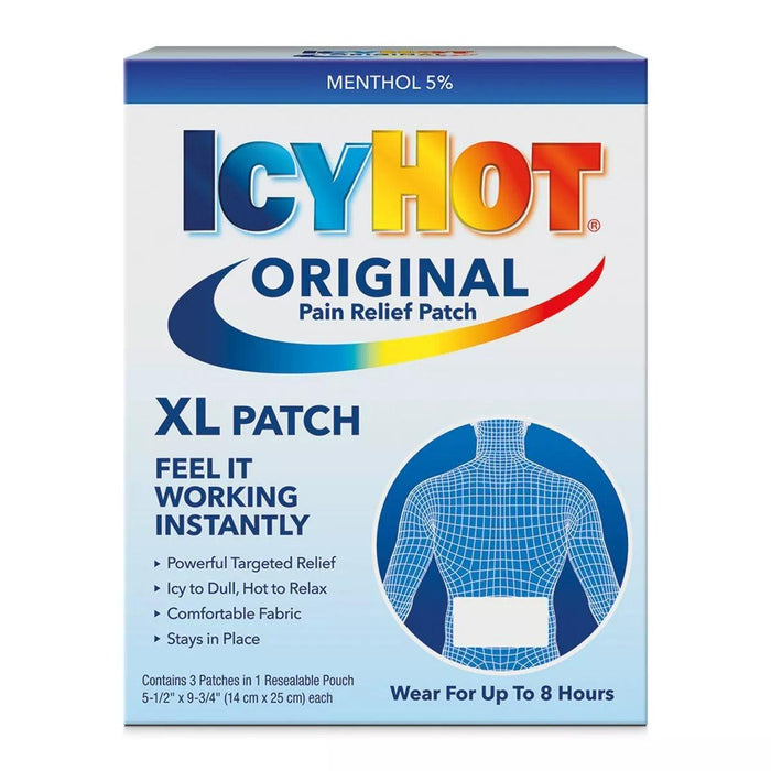 Icy Hot Original Medicated Back Pain Relief Patch Extra Large - 3 Ct - Shop Home Med