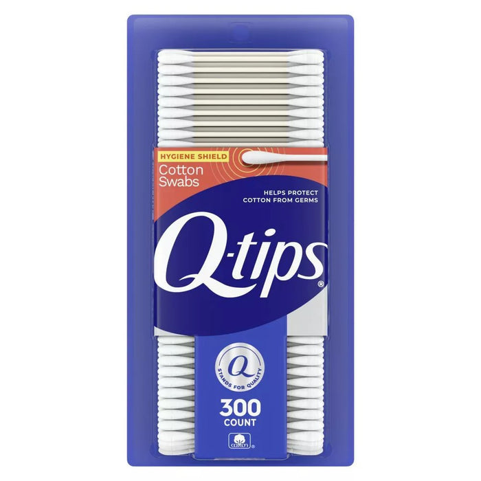 Q-Tips Antimicrobial Hygiene Shield Cotton Swabs - 300 Ct