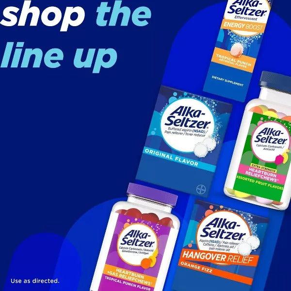 Alka-Seltzer Effervescent Aspirin Pain Relief Tablets Original - 36ct - Shop Home Med