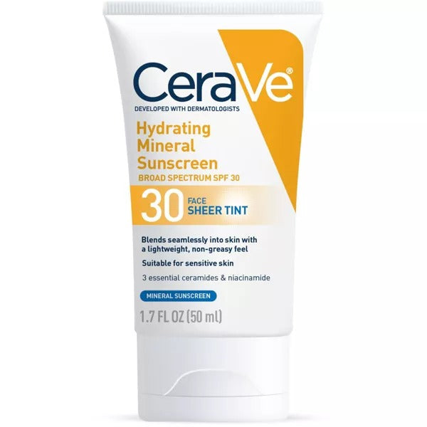 CeraVe Mineral Tinted Face Sunscreen SPF 30 - 1.7 oz.