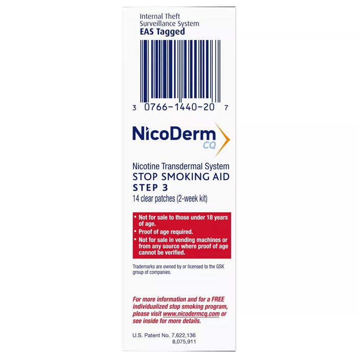 Nicoderm 7 MG Step 3 - 14CT