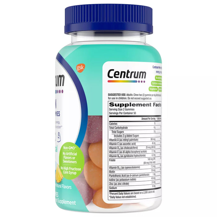 Centrum Men's Multivitamin Gummies Tropical Fruit - 100ct