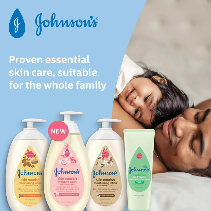 Johnson's Baby Creamy Body Oil with Aloe & Vitamin E - 8 oz