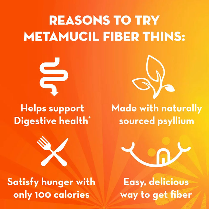 Metamucil Multi-grain Fiber Wafers  Cinnamon Spice - 12 Ct