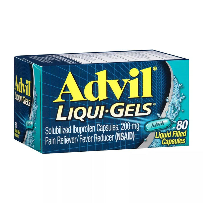 Advil Pain Reliever and Fever Reducer Liqui-Gels Ibuprofen - 80 Count - Shop Home Med