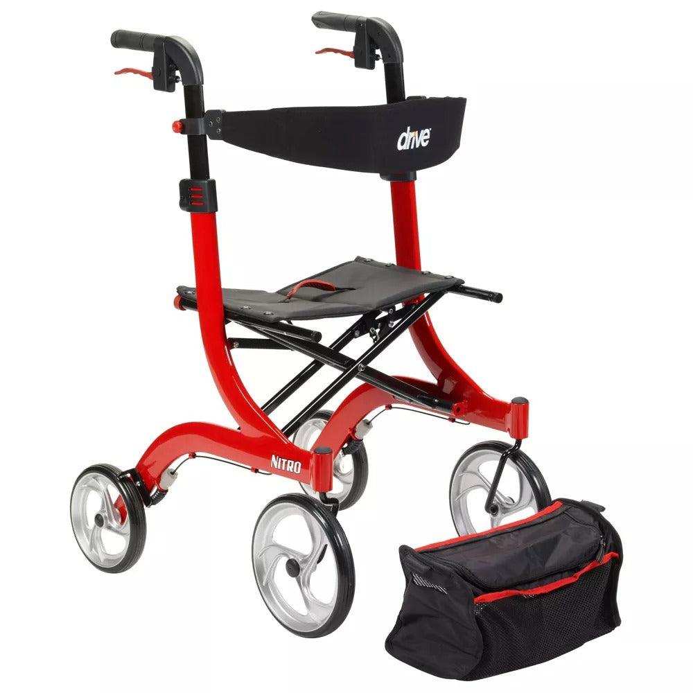 Drive Medical Nitro Euro Style Rollator Rolling Walker - Tall - Shop Home Med