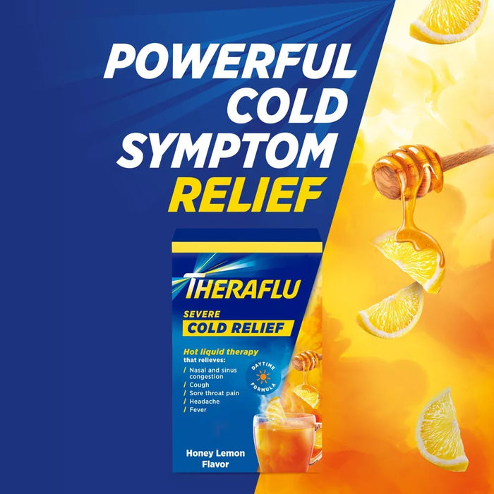 Theraflu Daytime/Nighttime Severe Cold Relief Powder - Honey Lemon