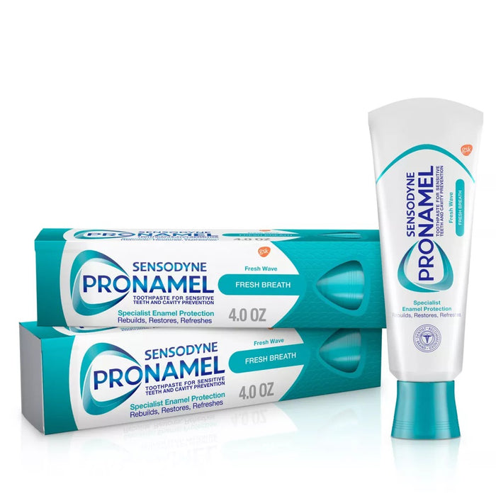 Sensodyne Pronamel Fresh Breath Enamel Toothpaste for Sensitive Teeth Fresh Wave - 4 oz