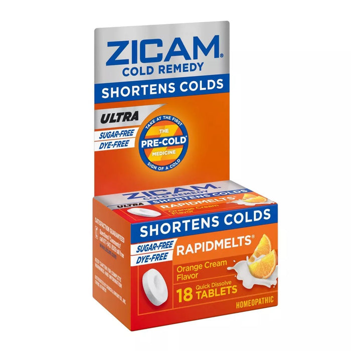 Zicam Ultra Cold Remedy Rapidmelts Tablets Orange Cream