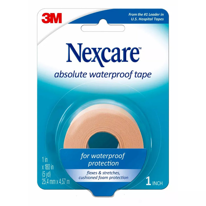 Nexcare Absolute Waterproof First Aid Tape Tan - 1 in x 5 yds