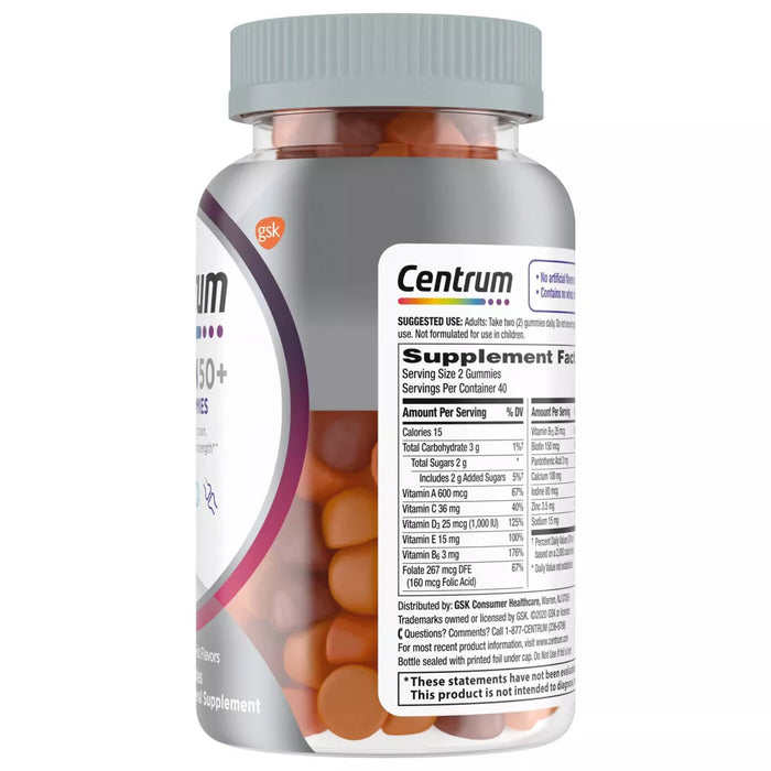 Centrum Women 50+ Multivitamin & Multimineral Gummies Assorted Fruit - 80 Ct