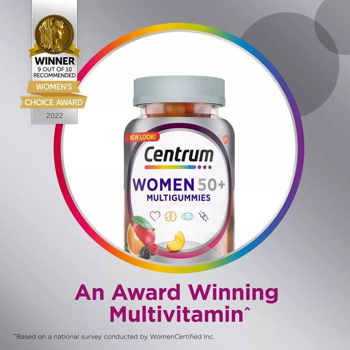 Centrum Women 50+ Multivitamin & Multimineral Gummies Assorted Fruit - 80 Ct