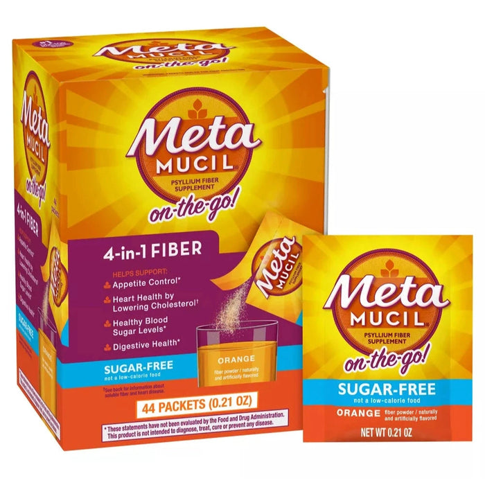 Metamucil Sugar-Free Psyllium Husk Fiber Powder Orange