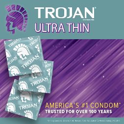 Trojan Sensitivity Ultra Thin Spermicidal Lube Condoms - 12ct