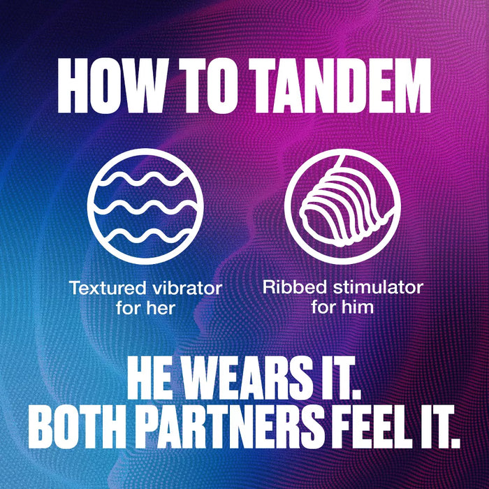 Trojan Tandem Couples Vibrating Ring