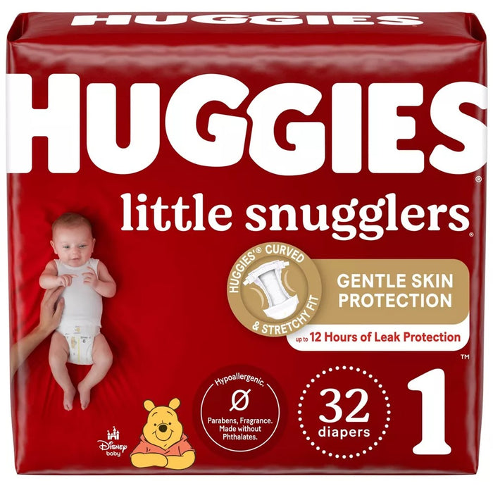 Huggies Little Snugglers Baby Diapers Size 1 - 32 Ct