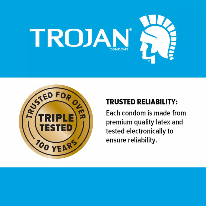 Trojan Sensitivity Ultra Thin Spermicidal Lube Condoms - 12ct