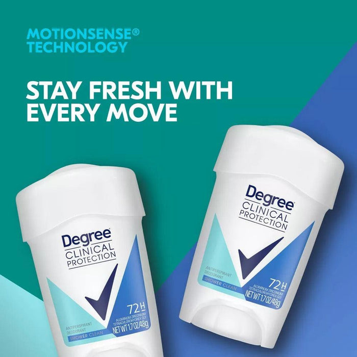 Degree Shower Clean Clinical Antiperspirant Deodorant - Women