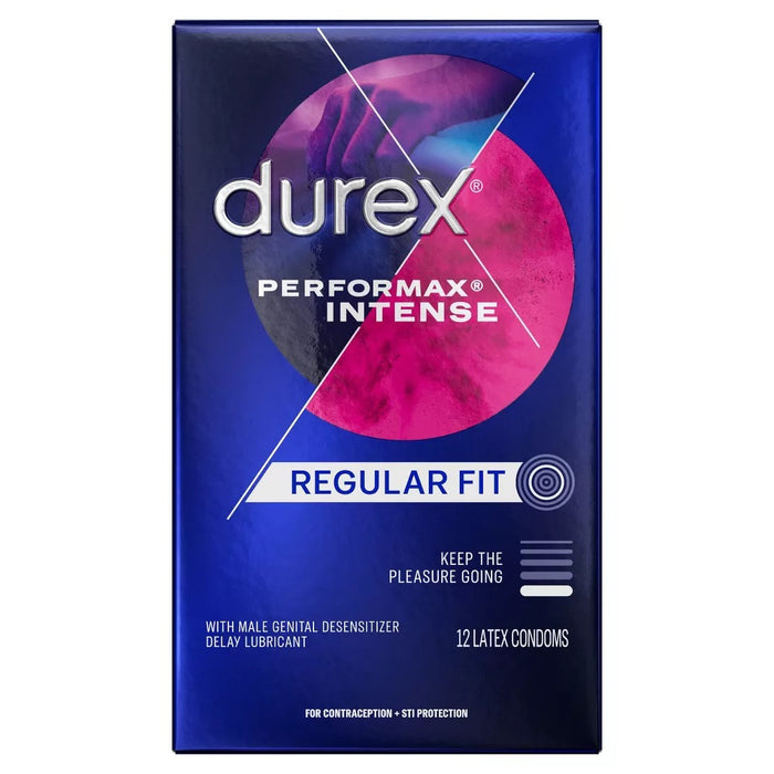 Durex Performax Intense Ribbed Dotted Premium Condones - 3 Count 