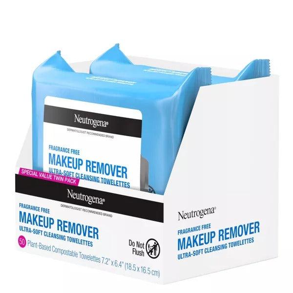 Neutrogena Makeup Remover Towelettes Fragrance Free - 2X25 ct - Shop Home Med